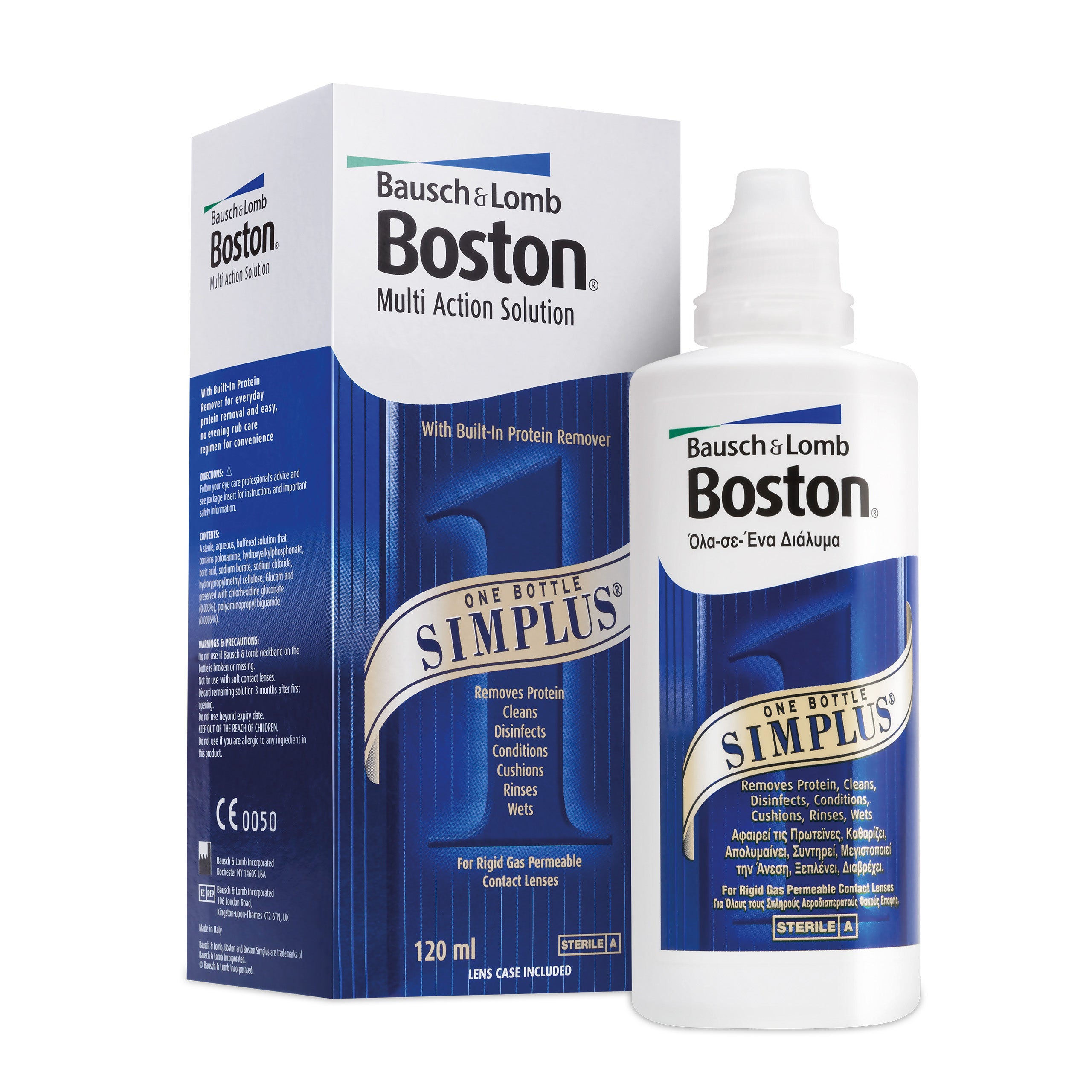 Płyn do twardych soczewek kontaktowych Bausch + Lomb Boston Simplus 120 ml