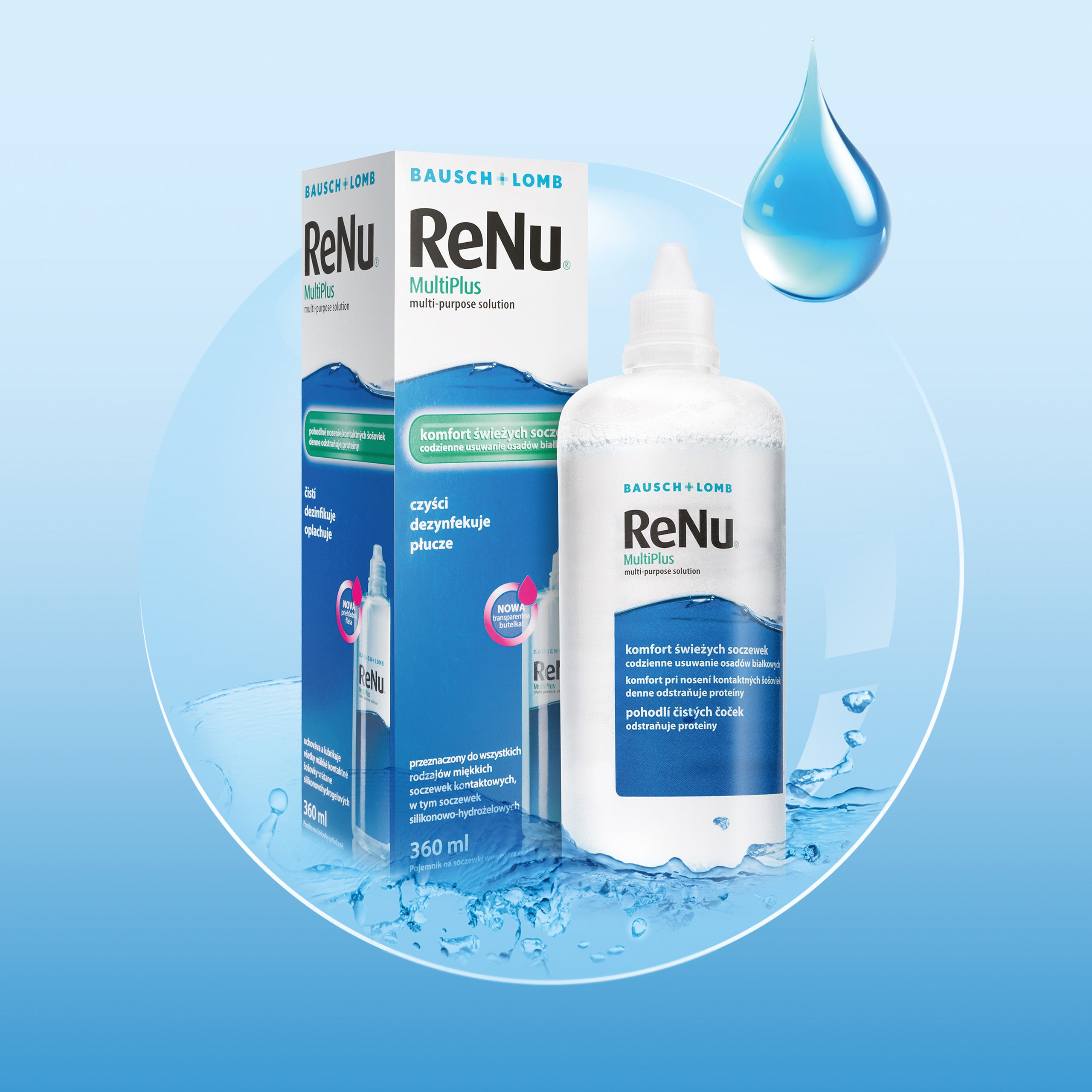 Płyn do pielęgnacji soczewek kontaktowych Bausch + Lomb ReNu® MultiPlus 360 ml