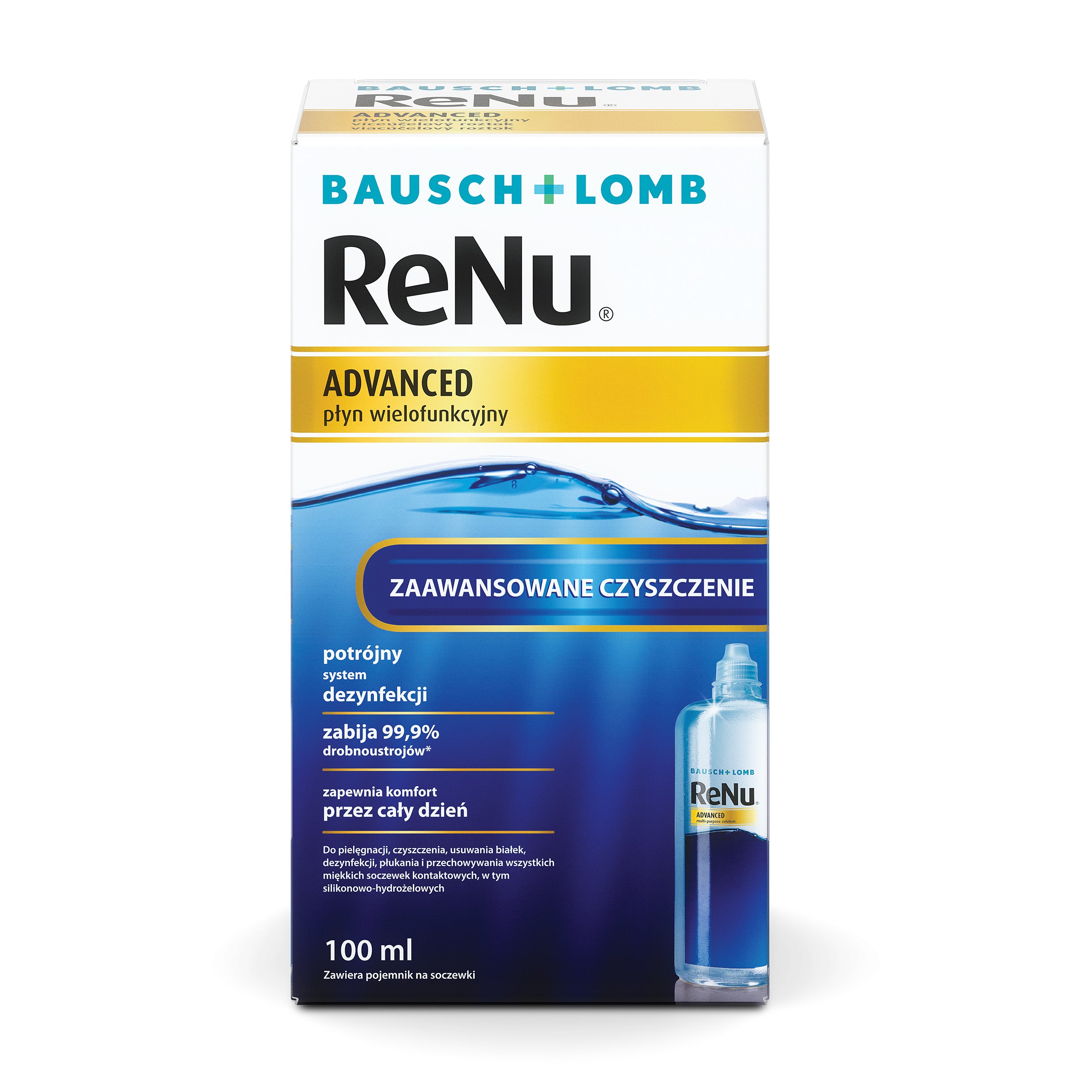 Płyn do pielęgnacji soczewek kontaktowych Bausch + Lomb ReNu® Advanced 100 ml