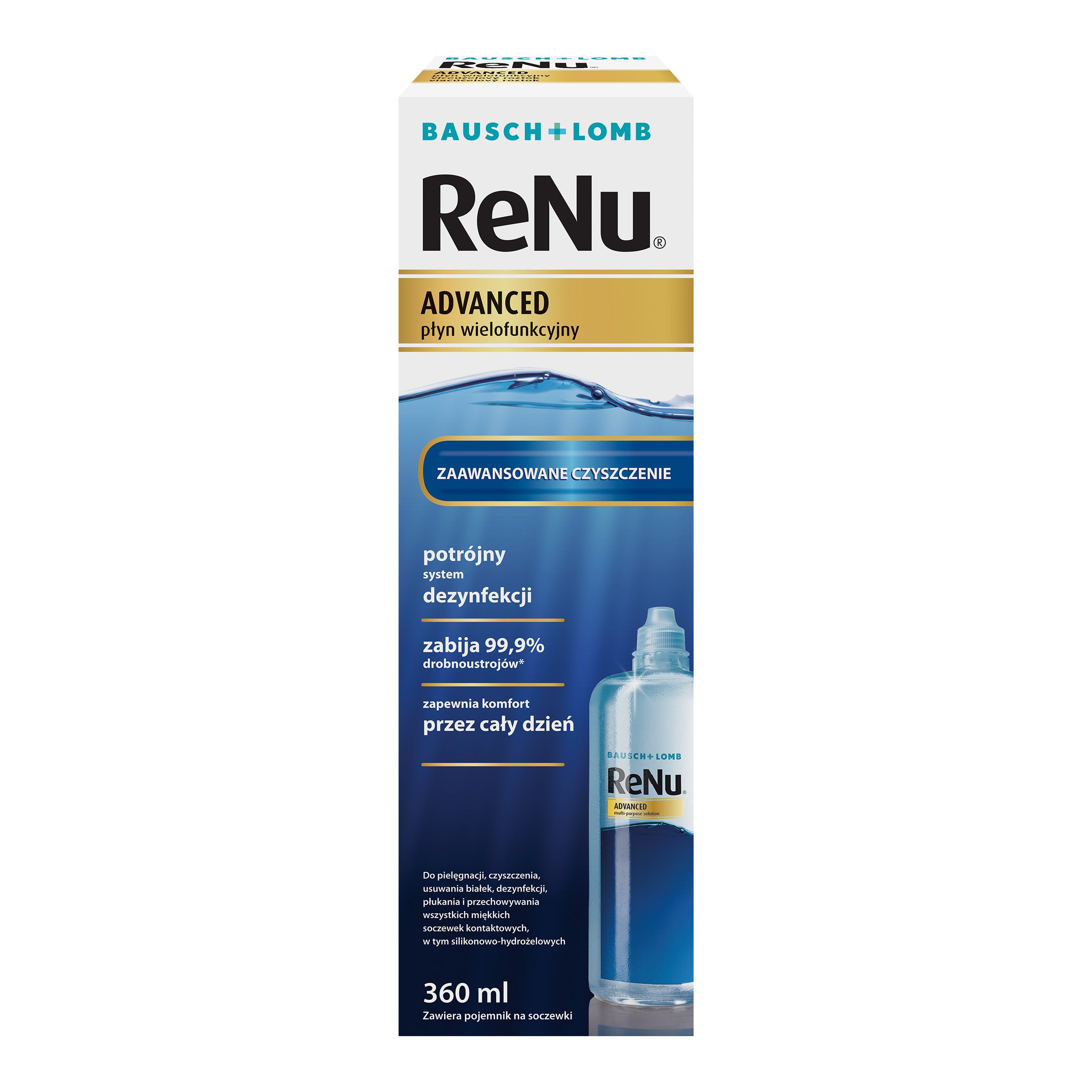 Płyn do pielęgnacji soczewek kontaktowych Bausch + Lomb ReNu® Advanced 360 ml