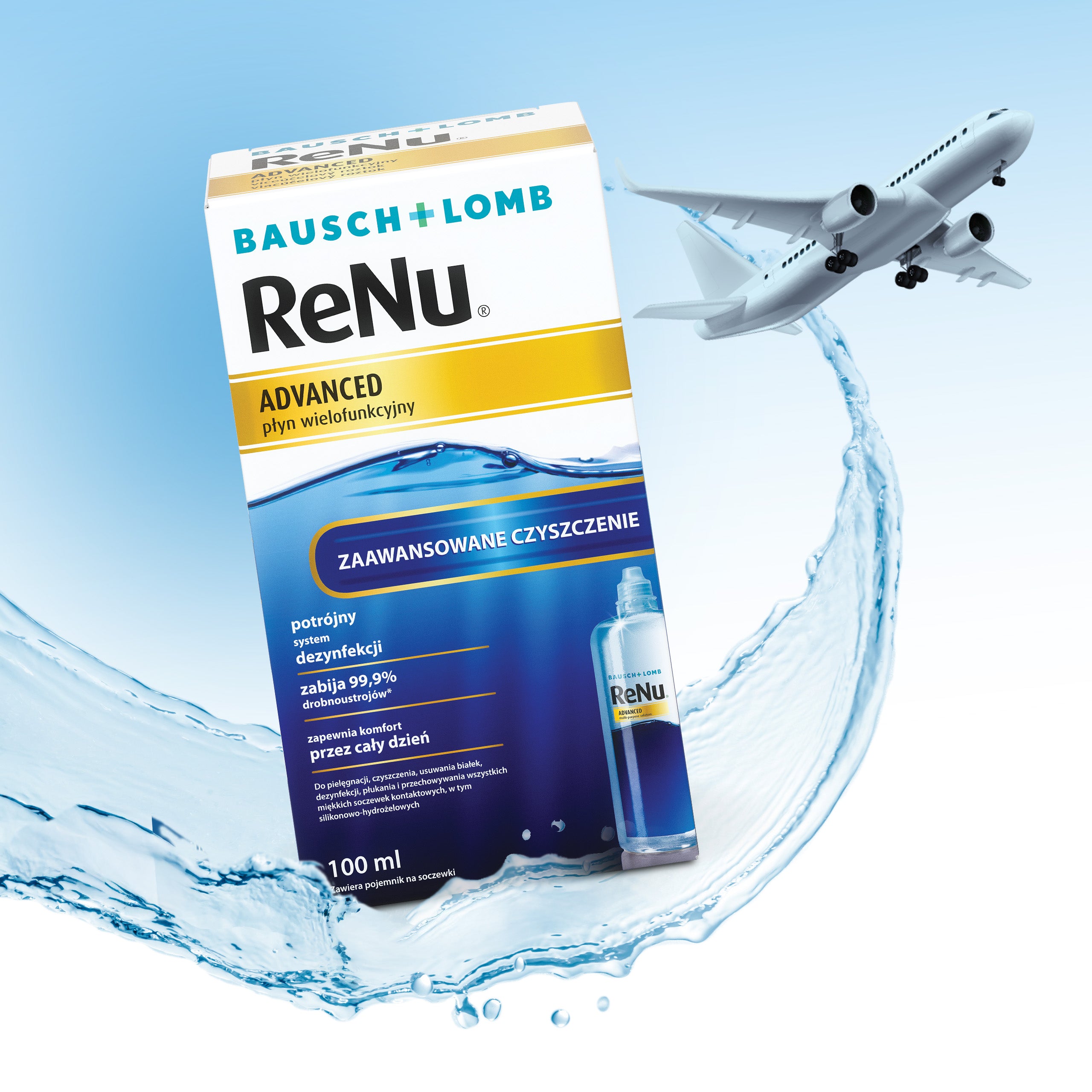 Płyn do pielęgnacji soczewek kontaktowych Bausch + Lomb ReNu® Advanced 100 ml