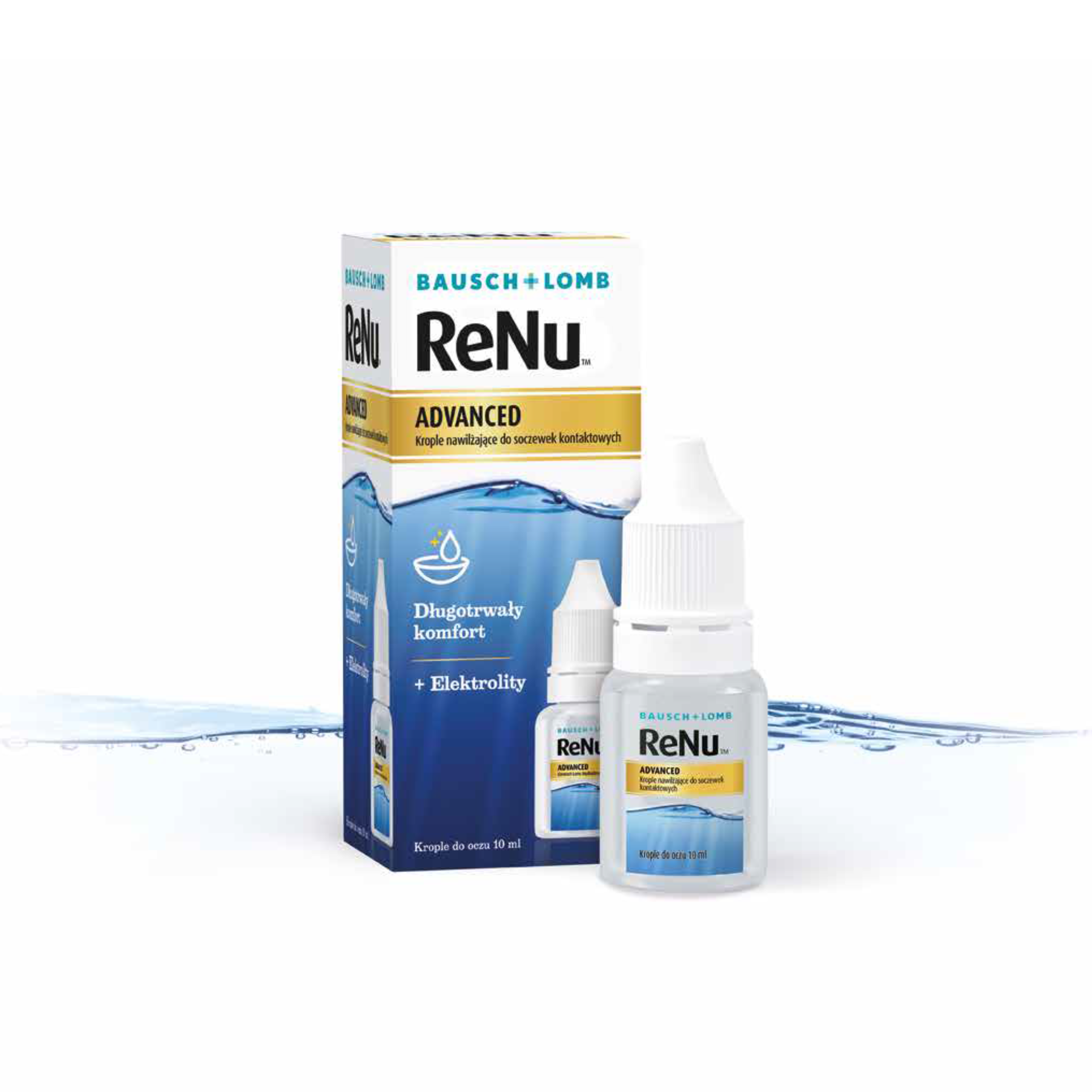 Krople nawilżające do soczewek kontaktowych Bausch + Lomb ReNu® Advanced 10 ml