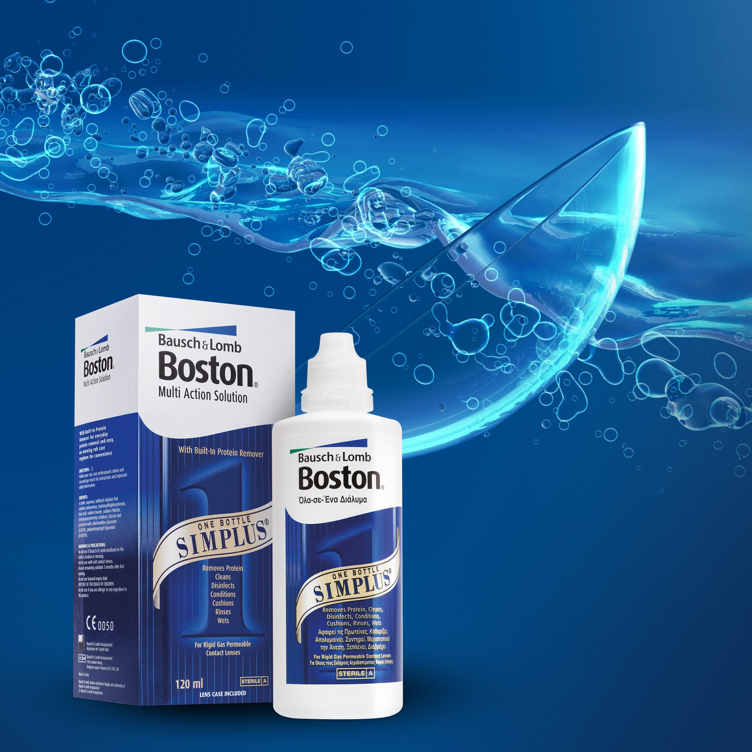 Płyn do twardych soczewek kontaktowych Bausch + Lomb Boston Simplus 120 ml