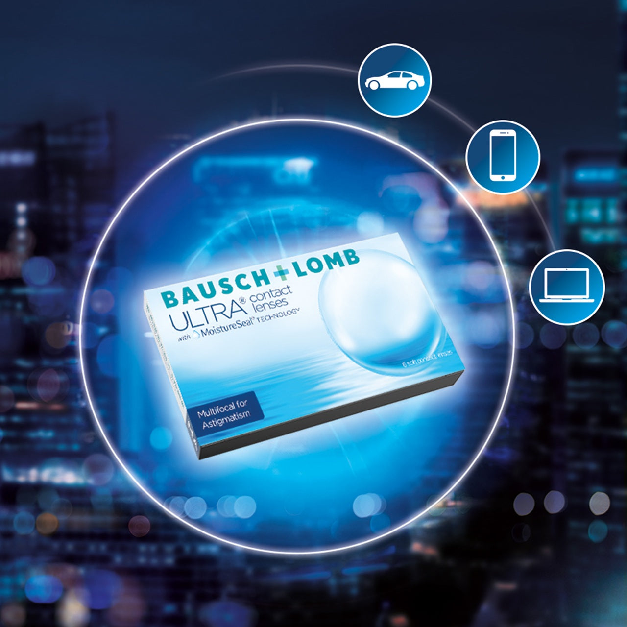 Soczewki miesięczne Bausch + Lomb ULTRA® Multifocal for Astigmatism 6 szt.
