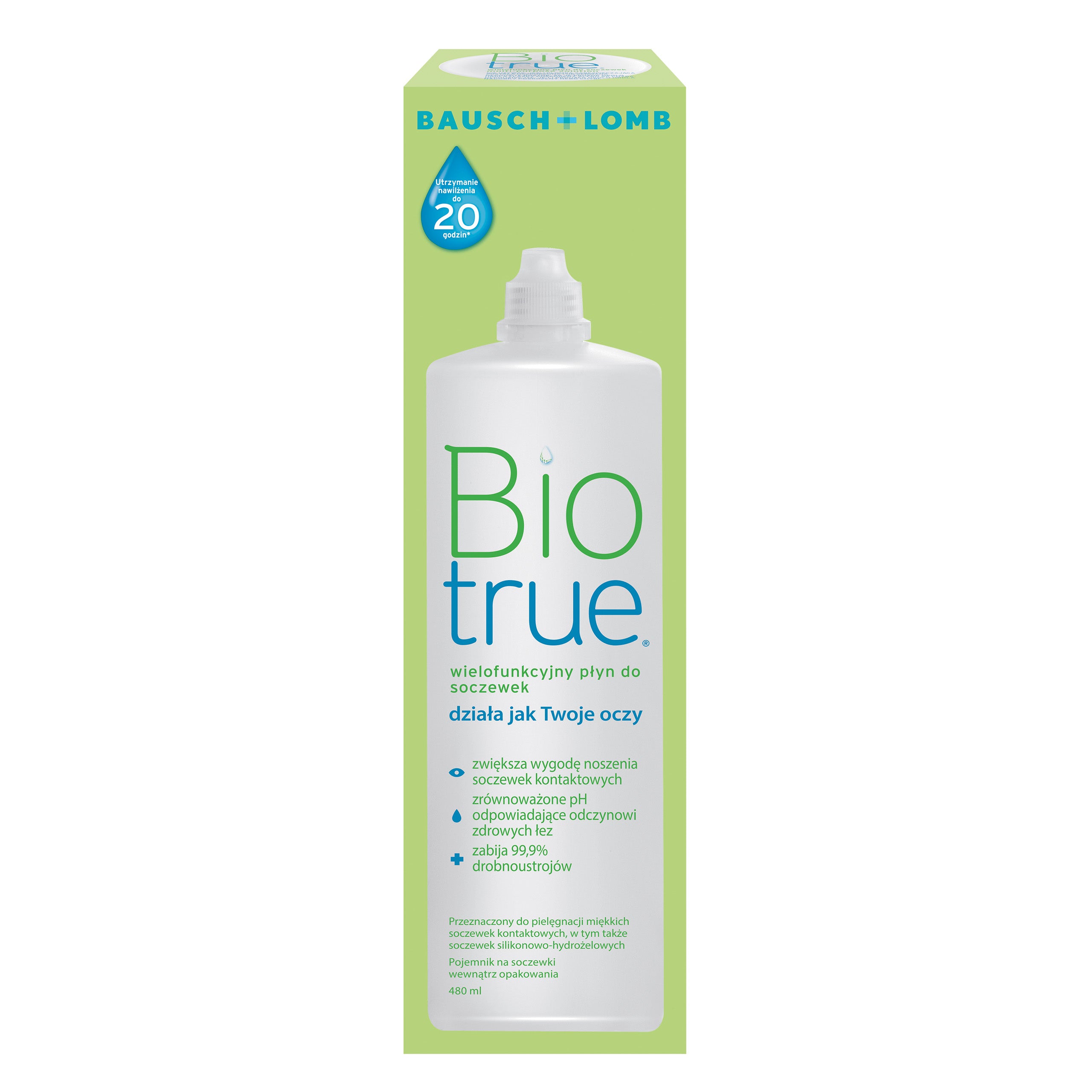 Płyn do pielęgnacji soczewek kontaktowych Bausch + Lomb Biotrue® 480 ml