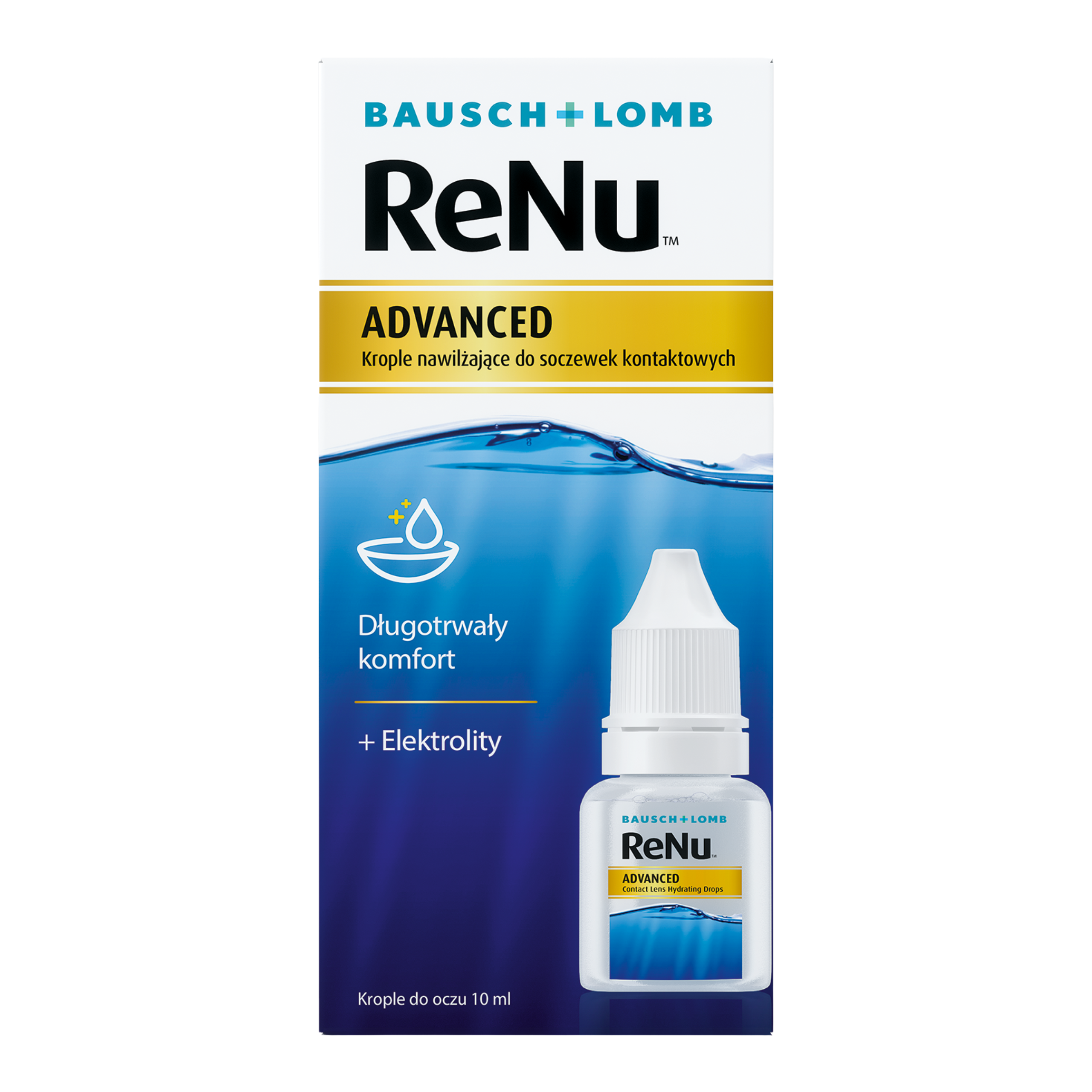 Krople nawilżające do soczewek kontaktowych Bausch + Lomb ReNu® Advanced 10 ml
